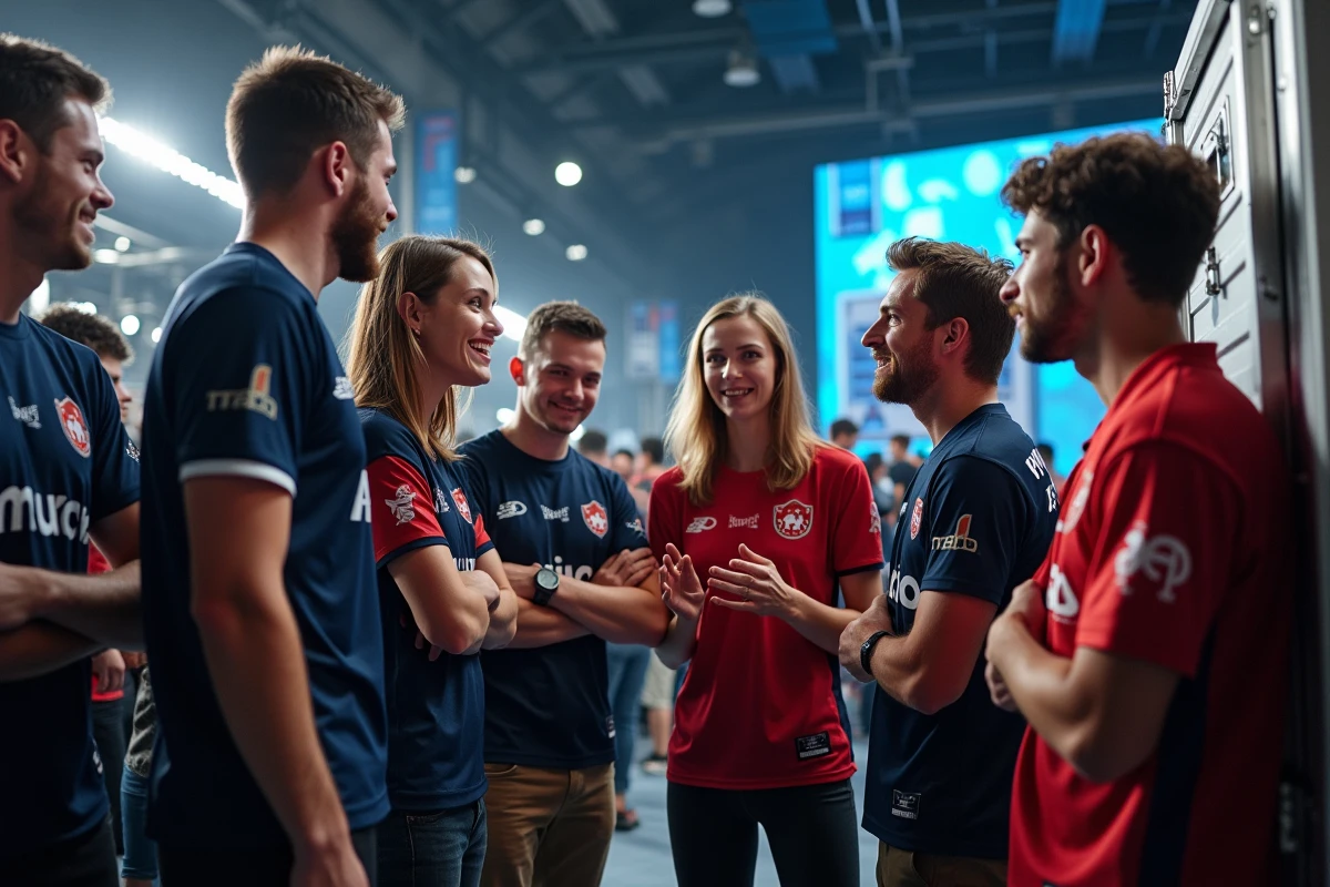 Groupe de jeunes adultes discutant lors d