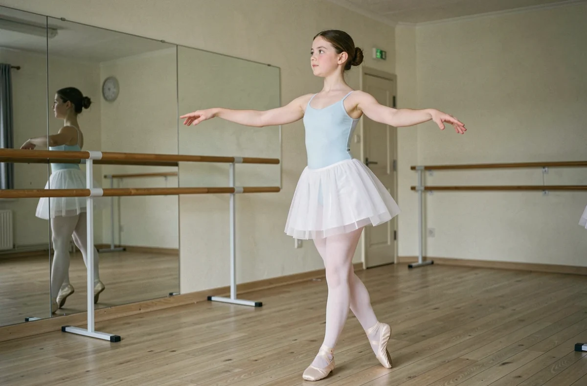 Jeune danseuse de ballet classique en répétition à Ostridanse à Ostricourt